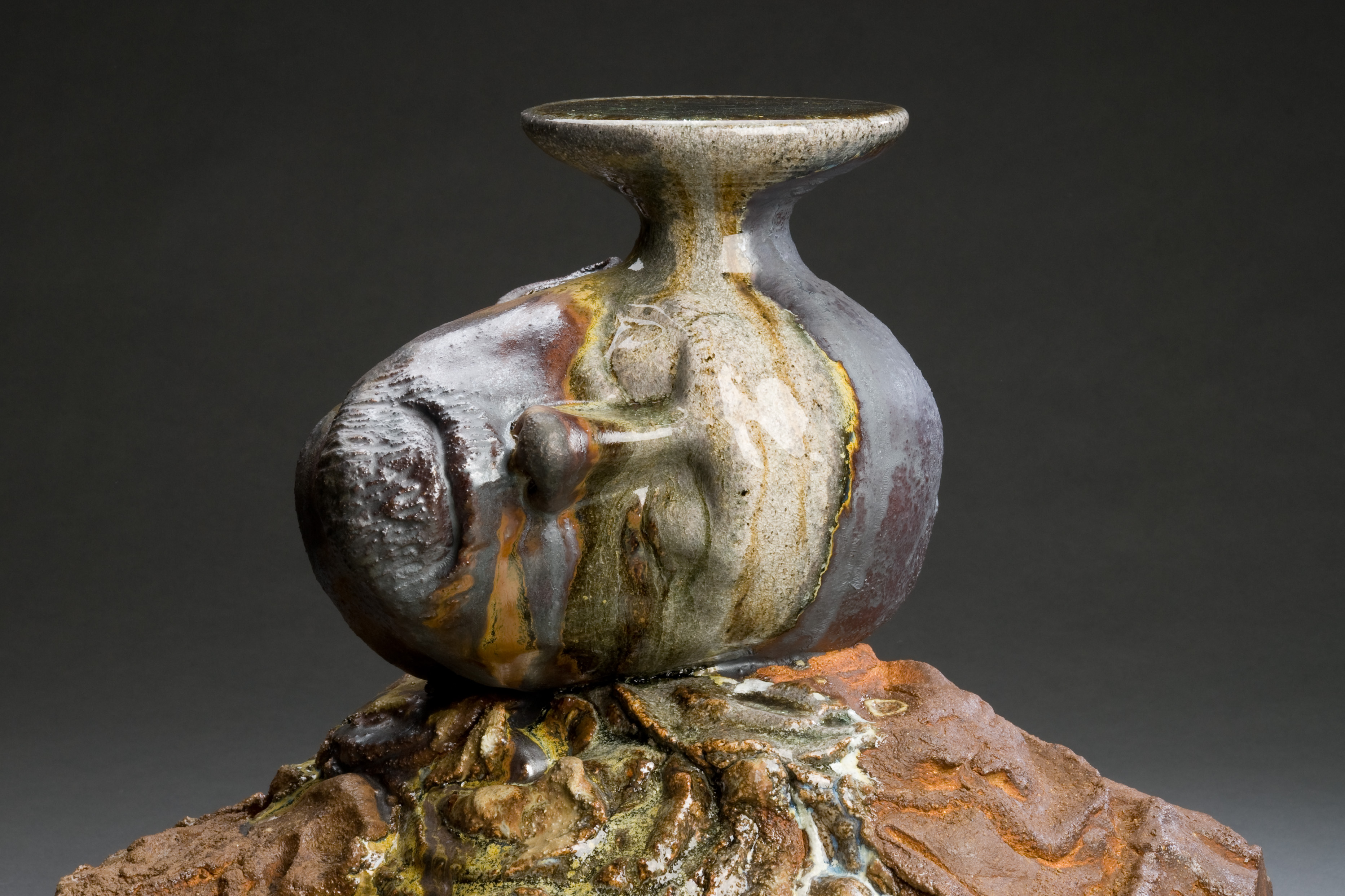 Earth and Sky (detail) 2009, 14x15.5x17.5in., ceramic, glass