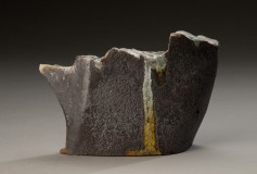 Untitled wood-fired ceramic and glass sculpture by Tony Moore