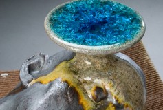 Sculpture by Tony Moore, wood fired ceramic