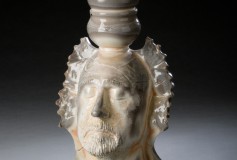 Jester - wood-fired porcelain by Tony Moore
