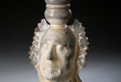 Jester - wood-fired porcelain by Tony Moore